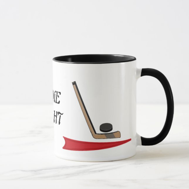 Caneca Noite de Jogo _ Design de Hóquei (Direita)