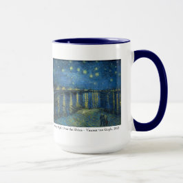 Caneca Noite Estrelada de Van Gogh Arte de Gratidão Uplif
