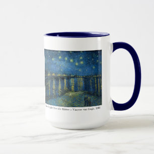 Caneca Noite Estrelada de Van Gogh Arte de Gratidão Uplif