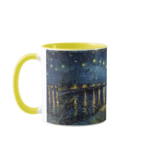 Caneca Noite Estrelada no Ródano – Inspirada em Va