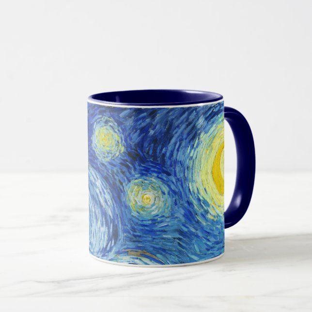 Caneca Noite estrelado de Vincent van Gogh (Frente Esquerda)
