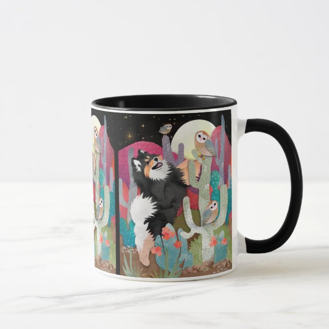 Caneca Noite OWLS Lapphund Finlandês 11 OZ MUG (Direita)
