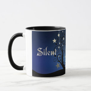 Caneca Noite silenciosa das árvores estrelados