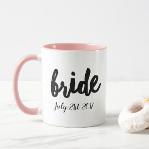 Caneca Noiva com data de casamento personalizada
