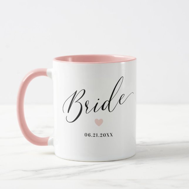 Caneca Noiva personalizada de casamento de script Gift Mu (Esquerda)
