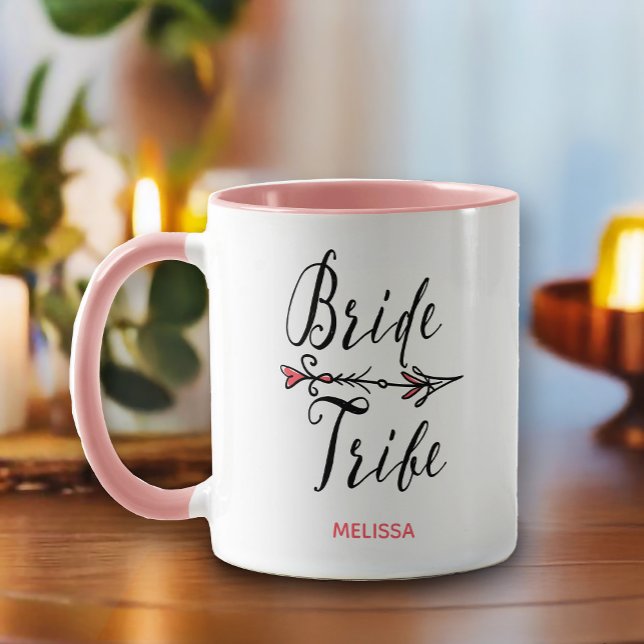 Caneca Noiva Tribo Arrow Bridesmaid Wedding (Everyone in your bridal tribe can have their own mug. This mug has a bohemian style)