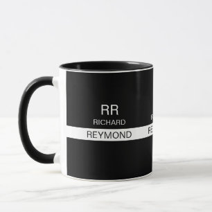 Caneca Nome Black Mug. simples e moderno