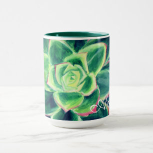 Caneca Nome Combo Mug Plant Painting