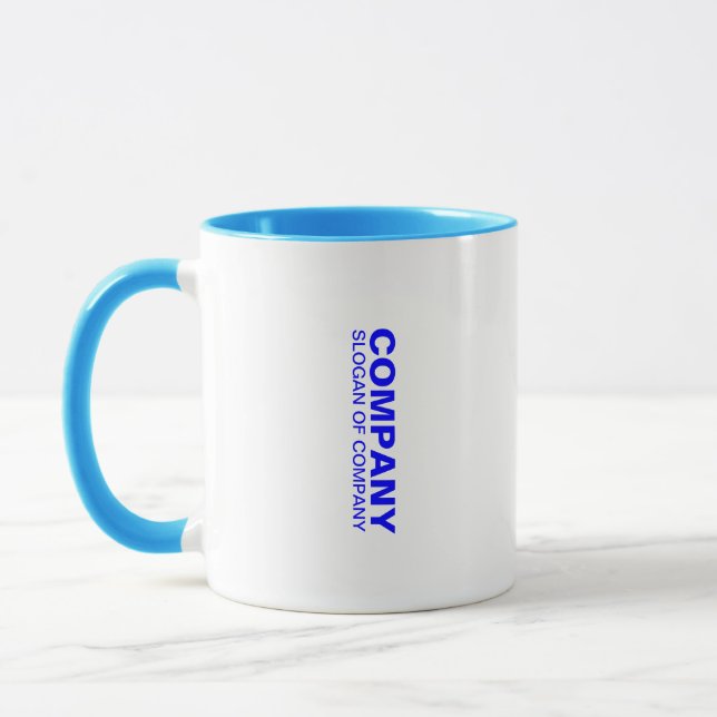 Caneca Nome Corporativo Personalizado & Slogan | Melhor M (Esquerda)