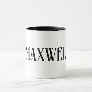 Caneca Nome da Família da Tipografia Moderna Negrito