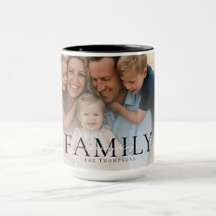 Caneca Nome da Família de Tipografia Moderna Presente de 