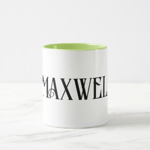 Caneca Nome da Família de Tipografia Moderna Preta