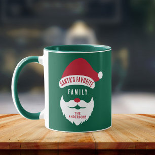 Caneca Nome da Família Favorita de Papais noeis Engraçado