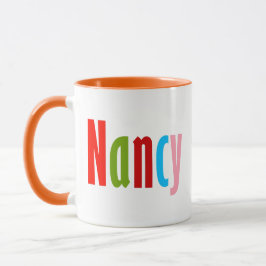 Caneca Nome da "Nancy" em Diversão Vibrante e Letras Colo