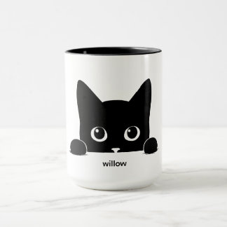 Caneca Nome de Estimação de Gato Fofo Personalizado