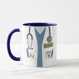 Caneca Nome de Médico Personalizado Profissional Médico