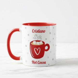 Caneca Nome de Natal de Cacau Quente
