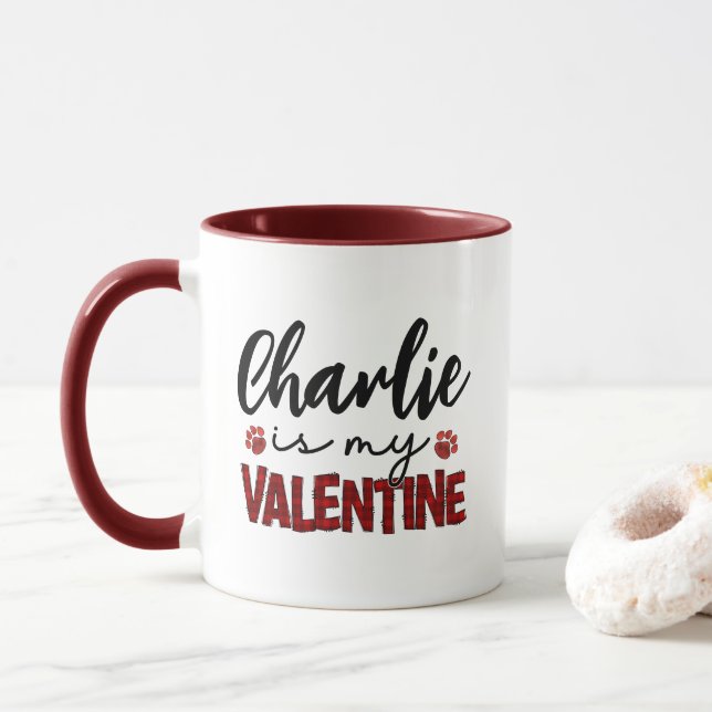Caneca Nome de Pet Personalizado Cachorro, Presente de Pe (Com Donut)