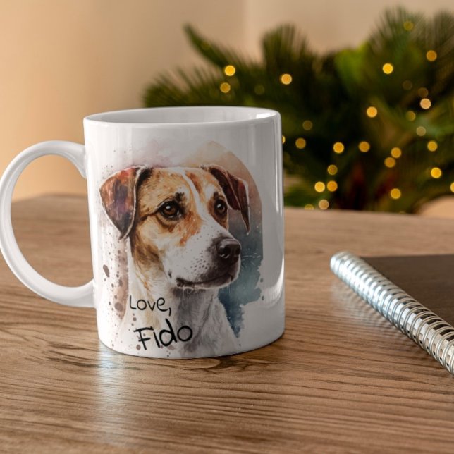 Caneca Nome de Pet Personalizável para Prezados Pais de C (Criador carregado)