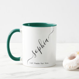 Caneca Nome de Tipografia Personalizada Café