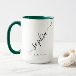 Caneca Nome de Tipografia Personalizada Café