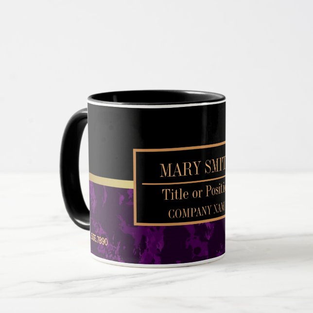 Caneca Nome do Adicionar Comercial Moderno do Marble (Frente Esquerda)