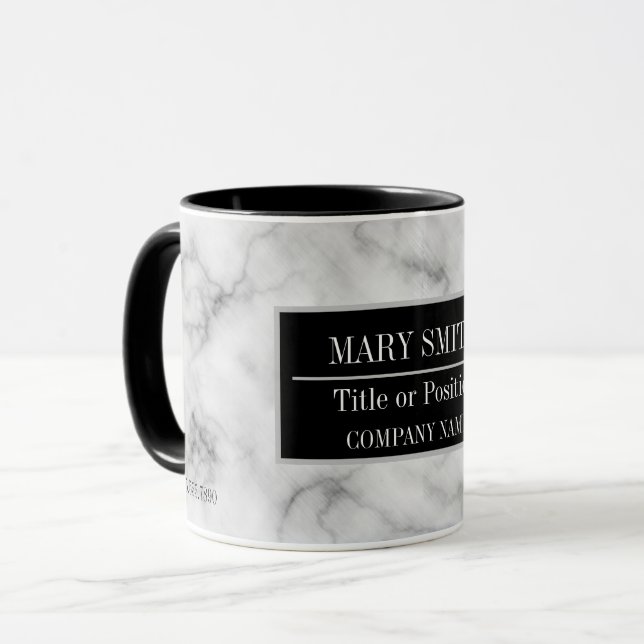 Caneca Nome do Adicionar Comercial Moderno do Marble (Frente Esquerda)