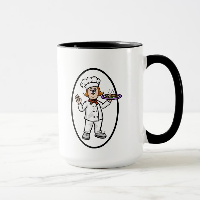 Caneca Nome do Chef de Mulher Mug (Direita)