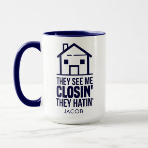 Caneca Nome do Corretor de Imóveis Realtor Fechamentos de