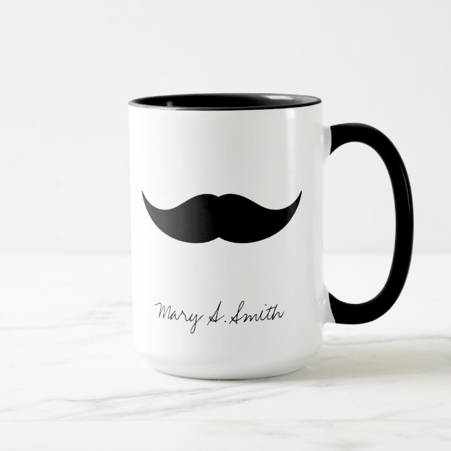 Caneca Nome do costume do bigode (Direita)