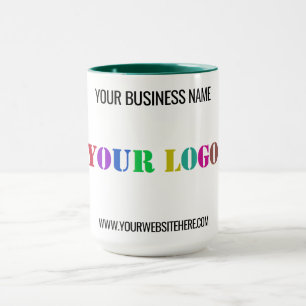 Caneca Nome do logotipo comercial personalizado Site Mug
