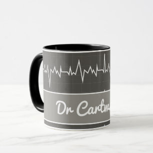 Caneca Nome do médico personalizado ECG ECG EKG presente