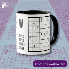 Caneca Nome do Monograma Sudoku