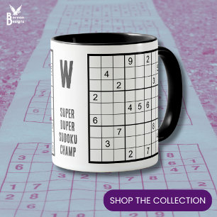 Caneca Nome do Monograma Sudoku