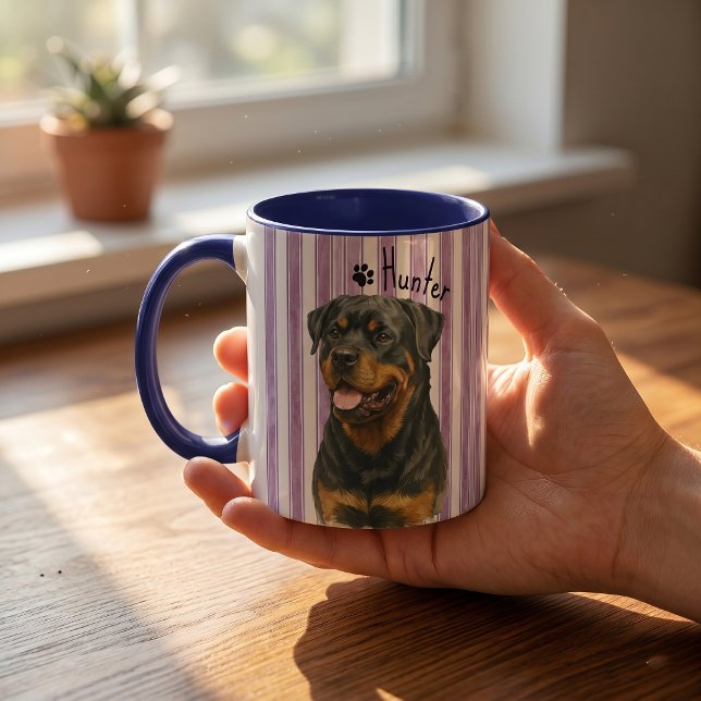 Caneca Nome e Foto Simples Modernos de Pet (Criador carregado)