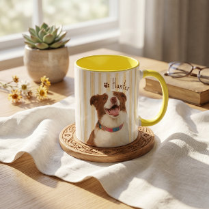 Caneca Nome e Foto Simples Modernos de Pet