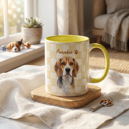 Caneca Nome e Foto Simples Modernos de Pet