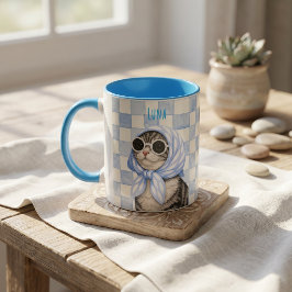 Caneca Nome e Foto Simples Modernos do Animal de Estimaçã