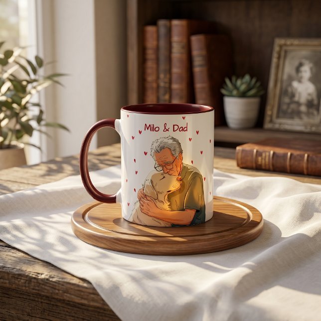 Caneca Nome e Foto Simples Modernos do Animal de Estimaçã (Criador carregado)