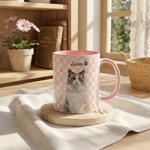 Caneca Nome e Foto Simples Modernos do Pet