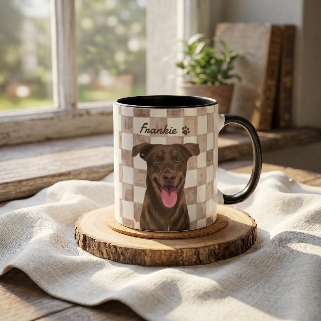 Caneca Nome e Foto Simples Modernos do Pet (Criador carregado)