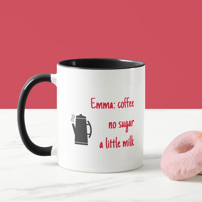 Caneca Nome engraçado e instruções para café (Criador carregado)