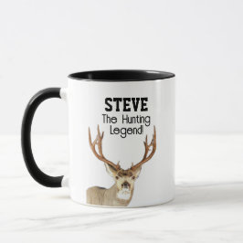 Caneca Nome Engraçado Mule Deer Hunting Legend Sports
