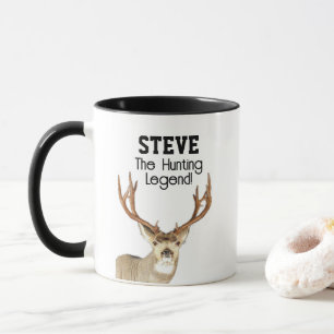 Caneca Nome Engraçado Mule Deer Hunting Legend Sports