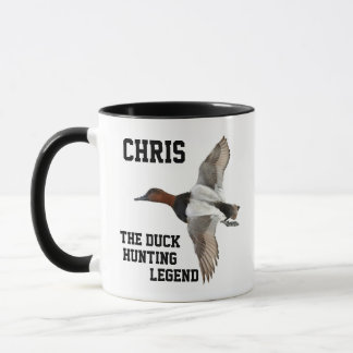 Caneca Nome Engraçado Pato Caça Legenda Canvasback Esport