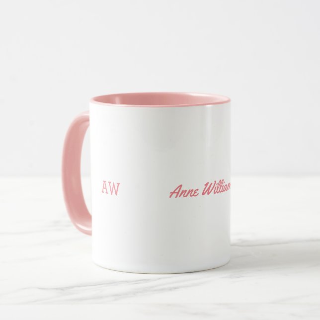 Caneca Nome Feminino Mug / boa ideia rosa para as mulhere (Frente Esquerda)