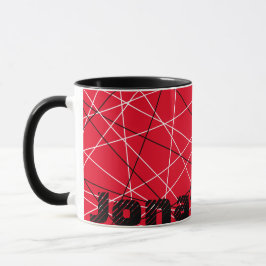 Caneca Nome legal de Violão Vermelho Strik Vermelho