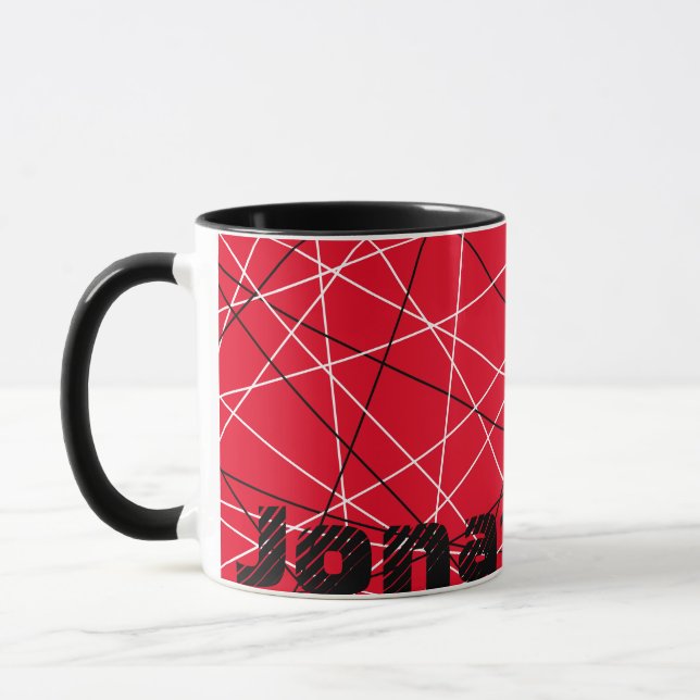 Caneca Nome legal de Violão Vermelho Strik Vermelho (Esquerda)