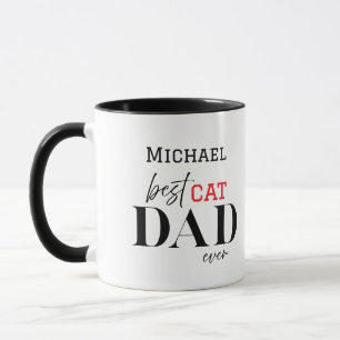 Caneca Nome Melhor Pai de Gato de Todos os Tempos Tipogra