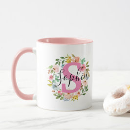 Caneca Nome Mug, Presente Personalizado De Frota Floral I